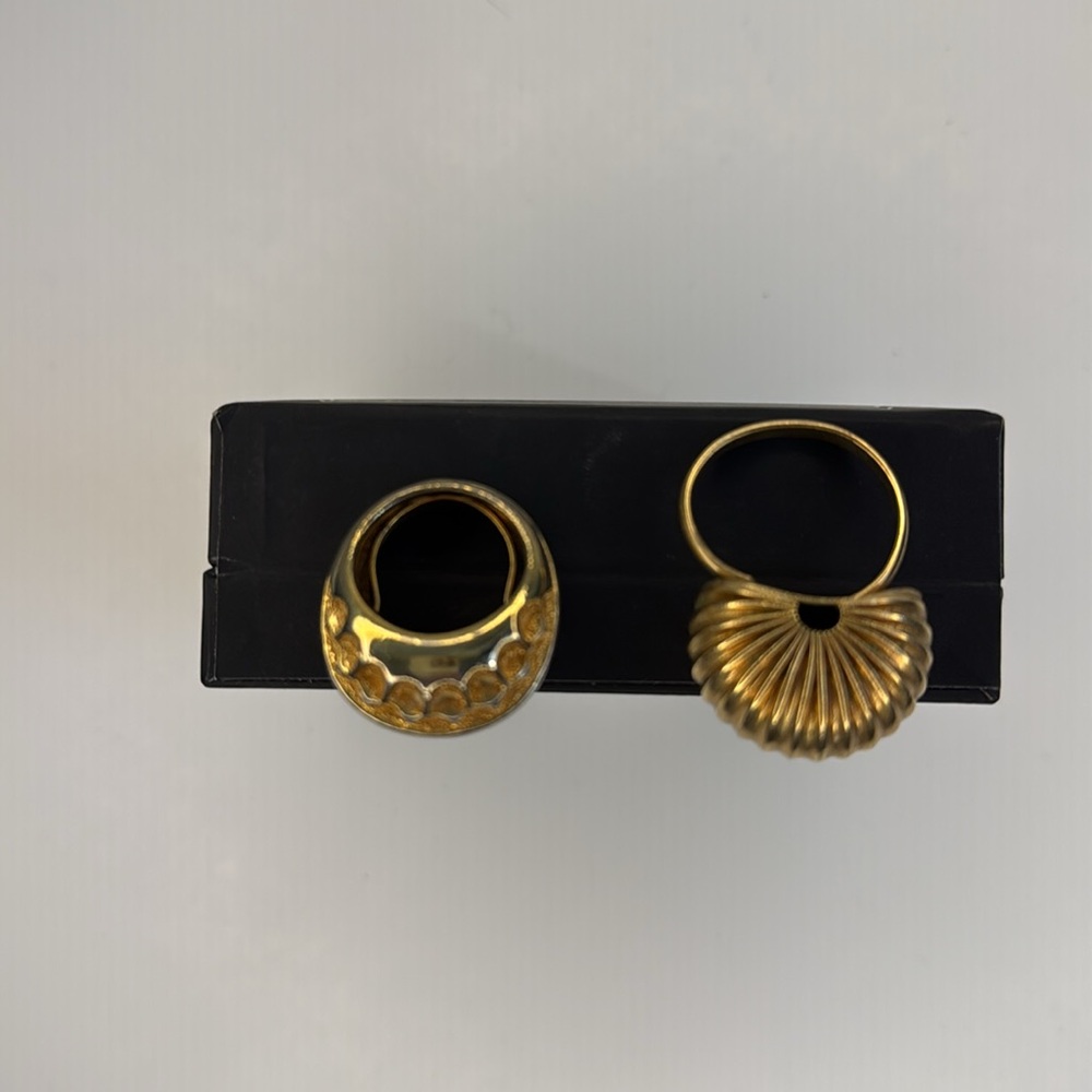 2 Vintage Adjustable Statement Rings - image 2